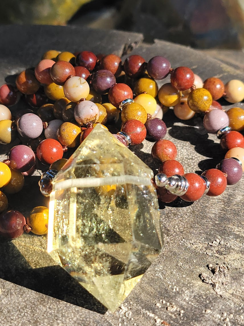 Mookaite Mala, 108 Beads for Grounding & Inner Balance