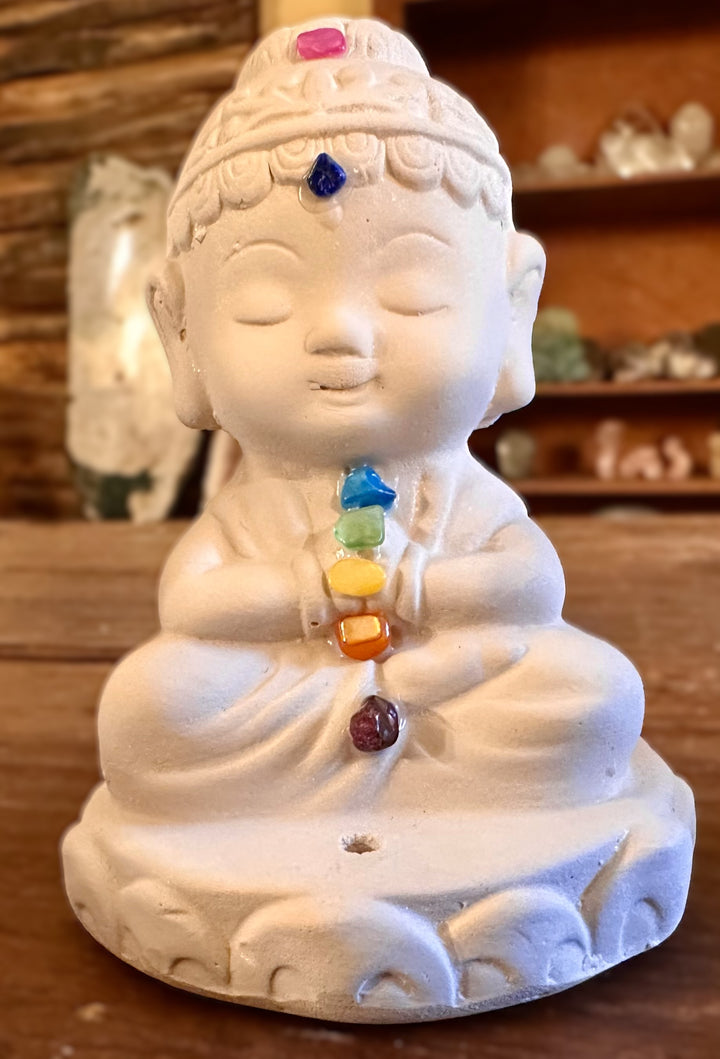 Incense Holder Zen Blend: Gypsum Buddha for Peaceful Aromas