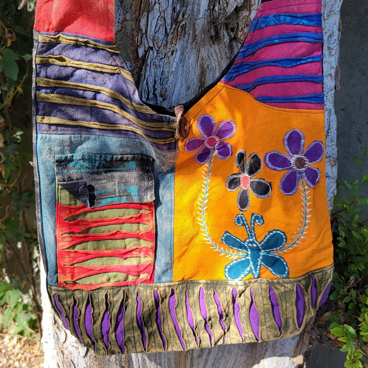 Cotton Bohemian Bags made in Nepal - SOUTHBAYSALTS 