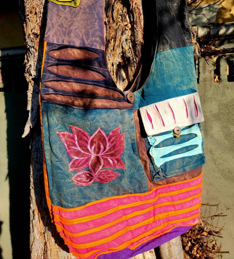 Cotton Bohemian Bags made in Nepal - SOUTHBAYSALTS 