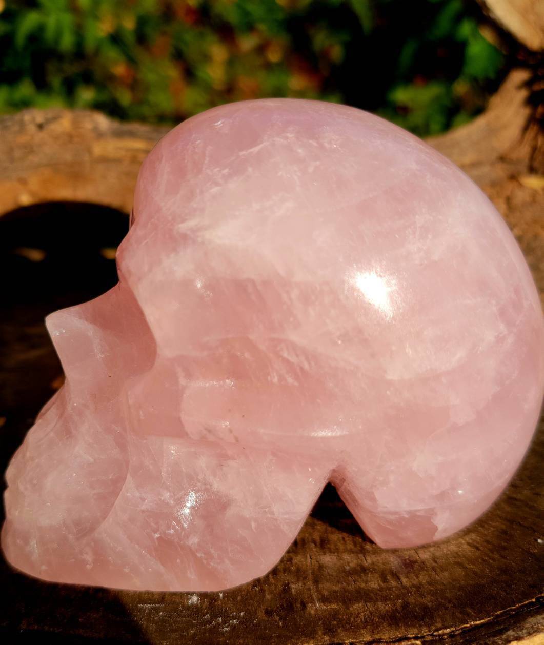 Rose Quartz Skull, Elegance with a Touch of Mystical Charm - SOUTHBAYSALTS 