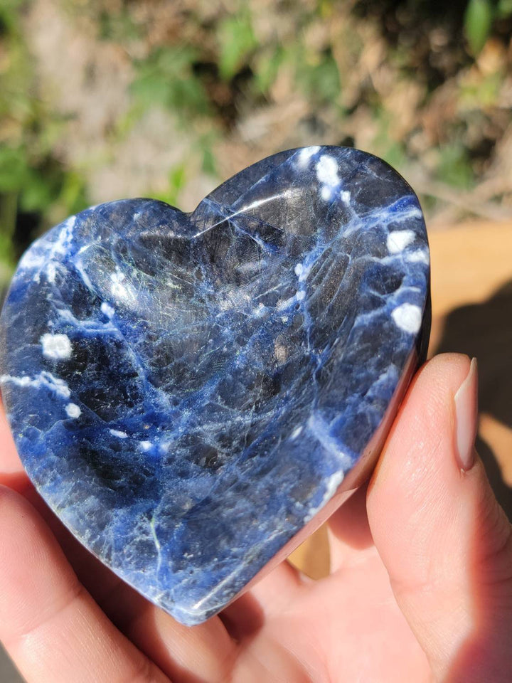 Sodalite Heart Trays, Crystal Trays, Adorable Sodalite Trays, Crystal Heart Tray, Stone of Truth - SOUTHBAYSALTS 