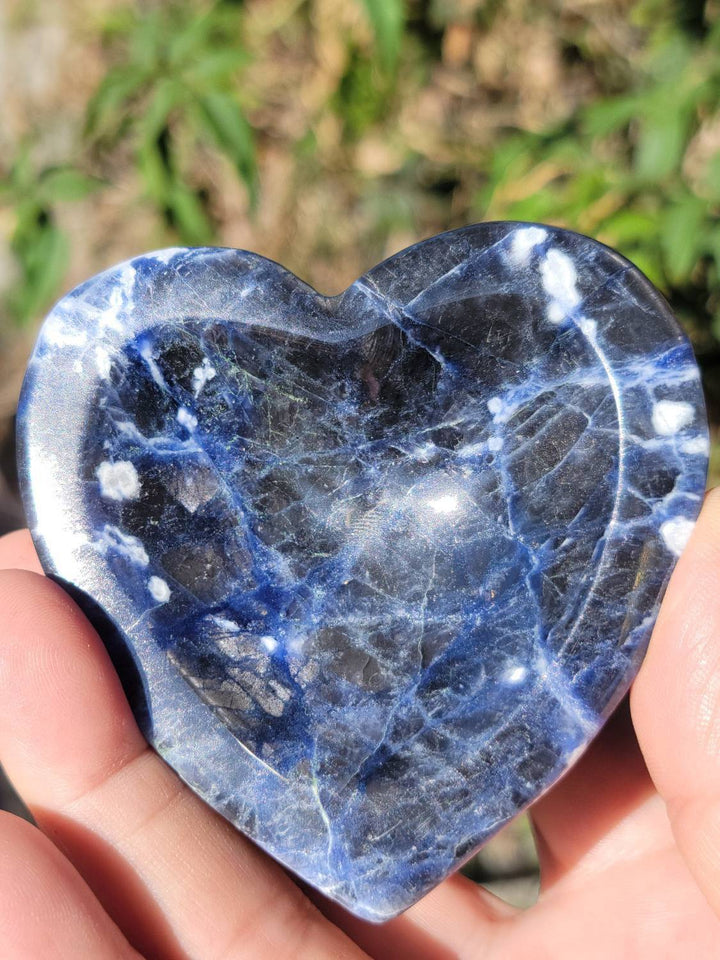 Sodalite Heart Trays, Crystal Trays, Adorable Sodalite Trays, Crystal Heart Tray, Stone of Truth - SOUTHBAYSALTS 