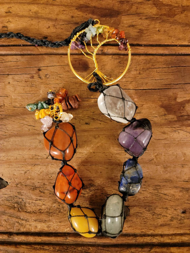 Chakra Crystal Lanyard, Chakra Chic: Balance Your Vibes with Macrame Magic - SOUTHBAYSALTS 