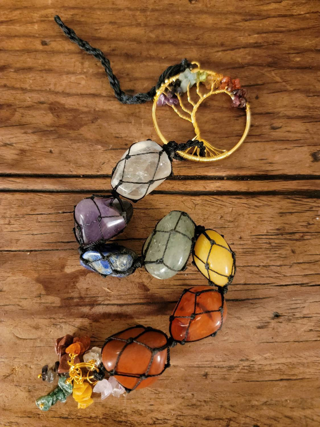 Chakra Crystal Lanyard, Chakra Chic: Balance Your Vibes with Macrame Magic - SOUTHBAYSALTS 