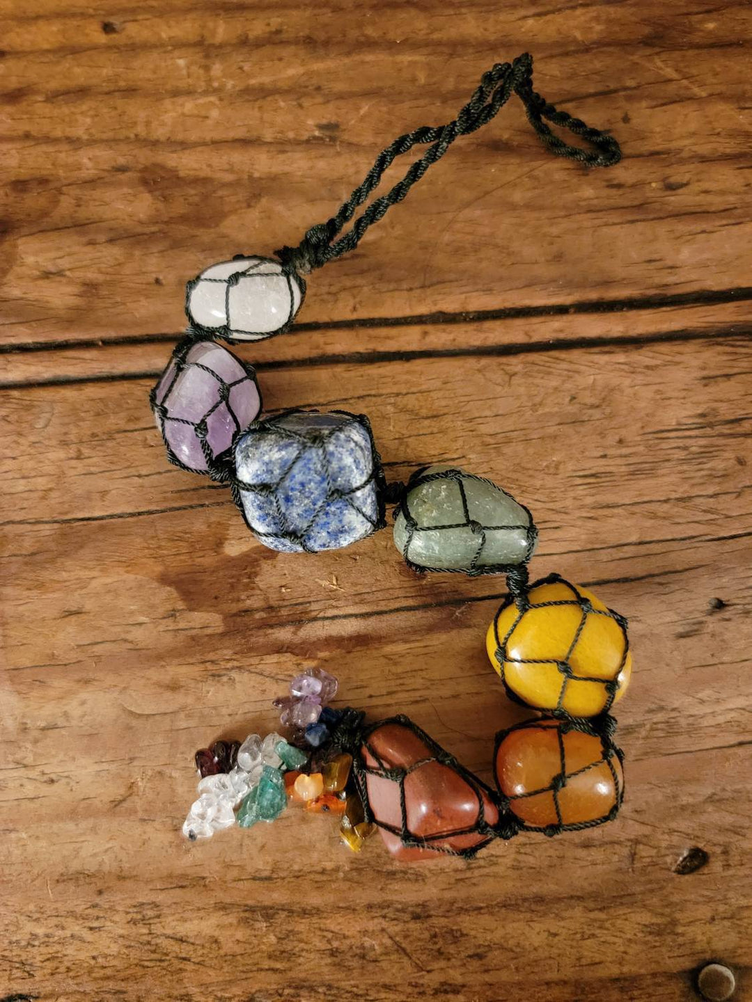 Chakra Crystal Lanyard, Chakra Chic: Balance Your Vibes with Macrame Magic - SOUTHBAYSALTS 