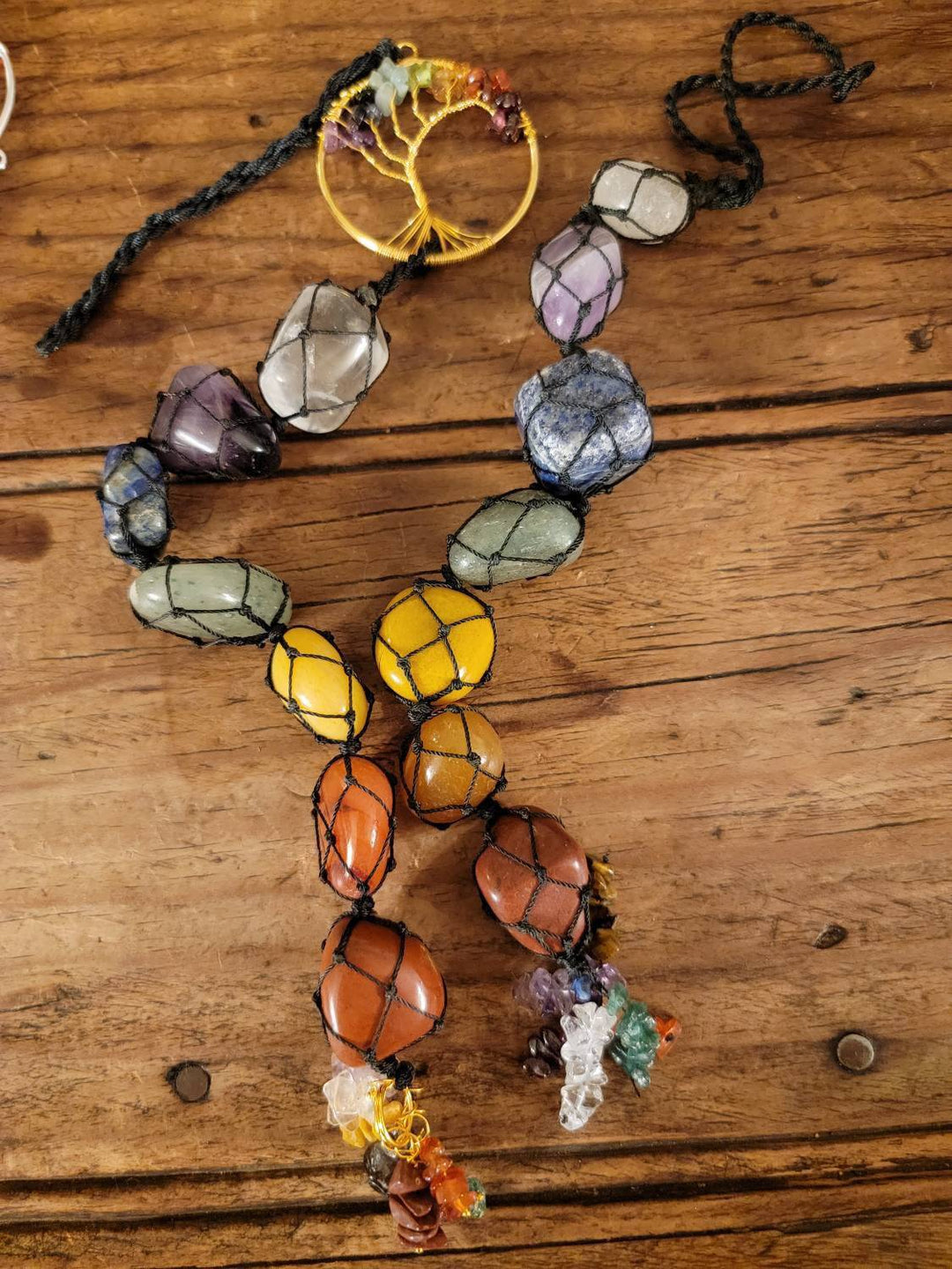 Chakra Crystal Lanyard, Chakra Chic: Balance Your Vibes with Macrame Magic - SOUTHBAYSALTS 