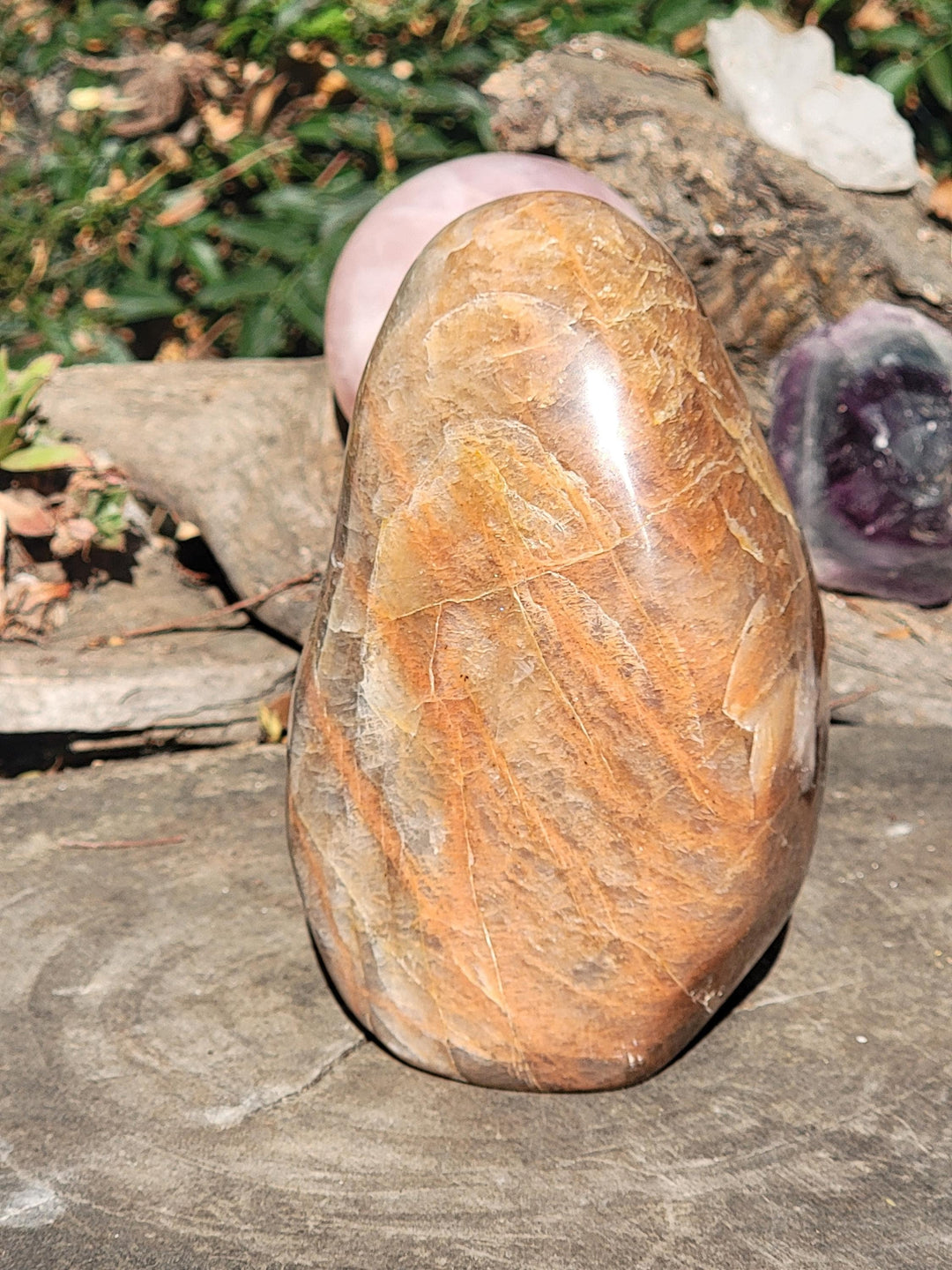 Peach Moonstone Freeform, Your Spark for Self-Love and New Passions - SOUTHBAYSALTS 