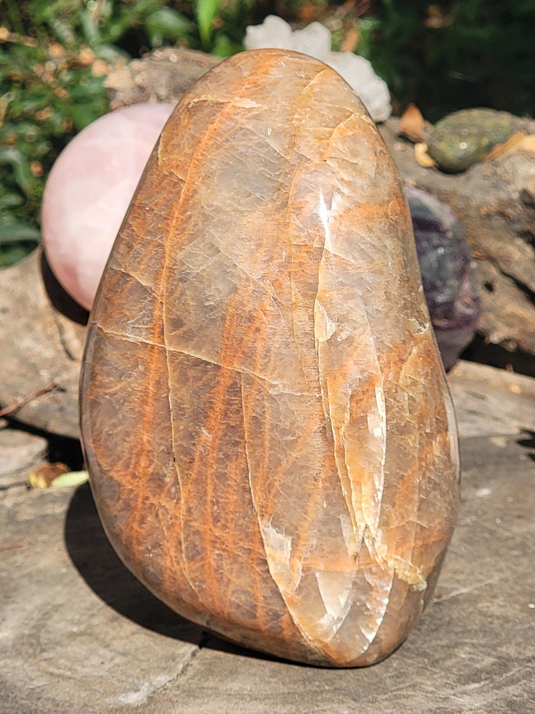 Peach Moonstone Freeform, Your Spark for Self-Love and New Passions - SOUTHBAYSALTS 