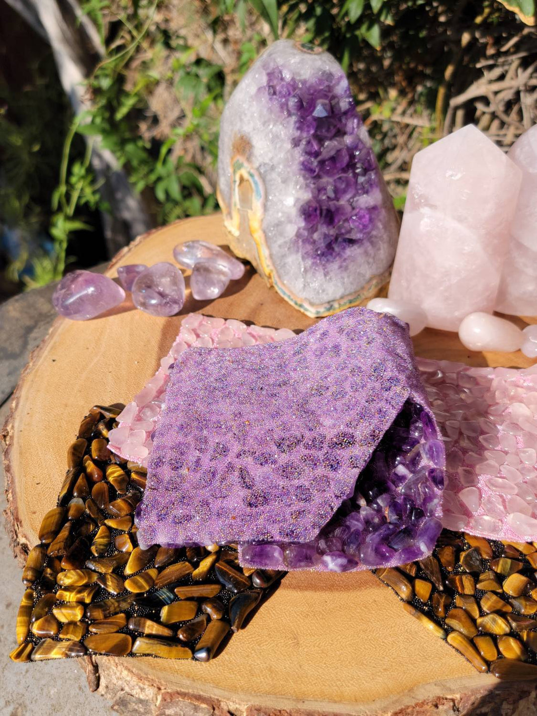 Meditation Crystal Eye Masks, Amethyst Eye Mask, Tigers Eye Eye Mask, Rose Quartz Eye Mask, Meditation Tools - SOUTHBAYSALTS 