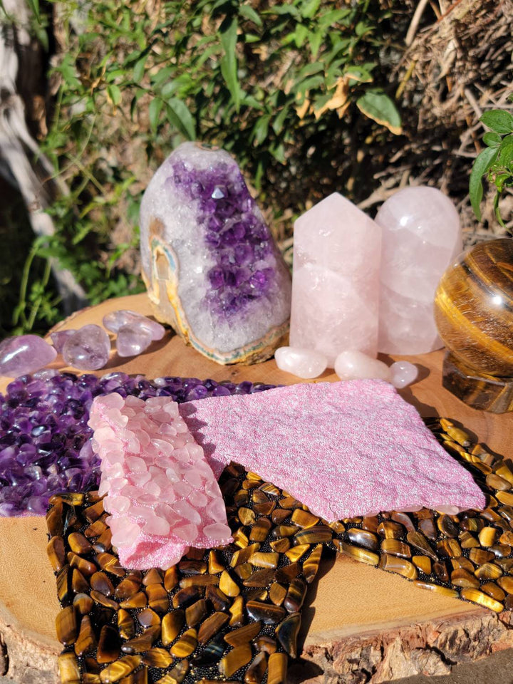 Meditation Crystal Eye Masks, Amethyst Eye Mask, Tigers Eye Eye Mask, Rose Quartz Eye Mask, Meditation Tools - SOUTHBAYSALTS 