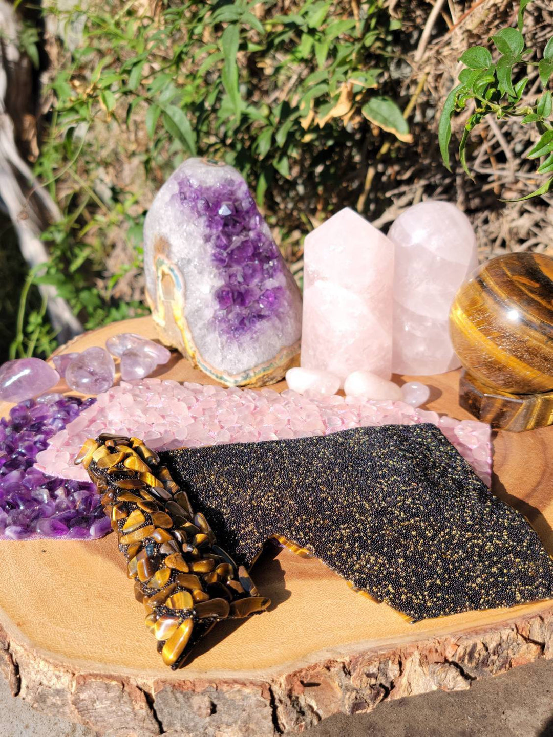 Meditation Crystal Eye Masks, Amethyst Eye Mask, Tigers Eye Eye Mask, Rose Quartz Eye Mask, Meditation Tools - SOUTHBAYSALTS 