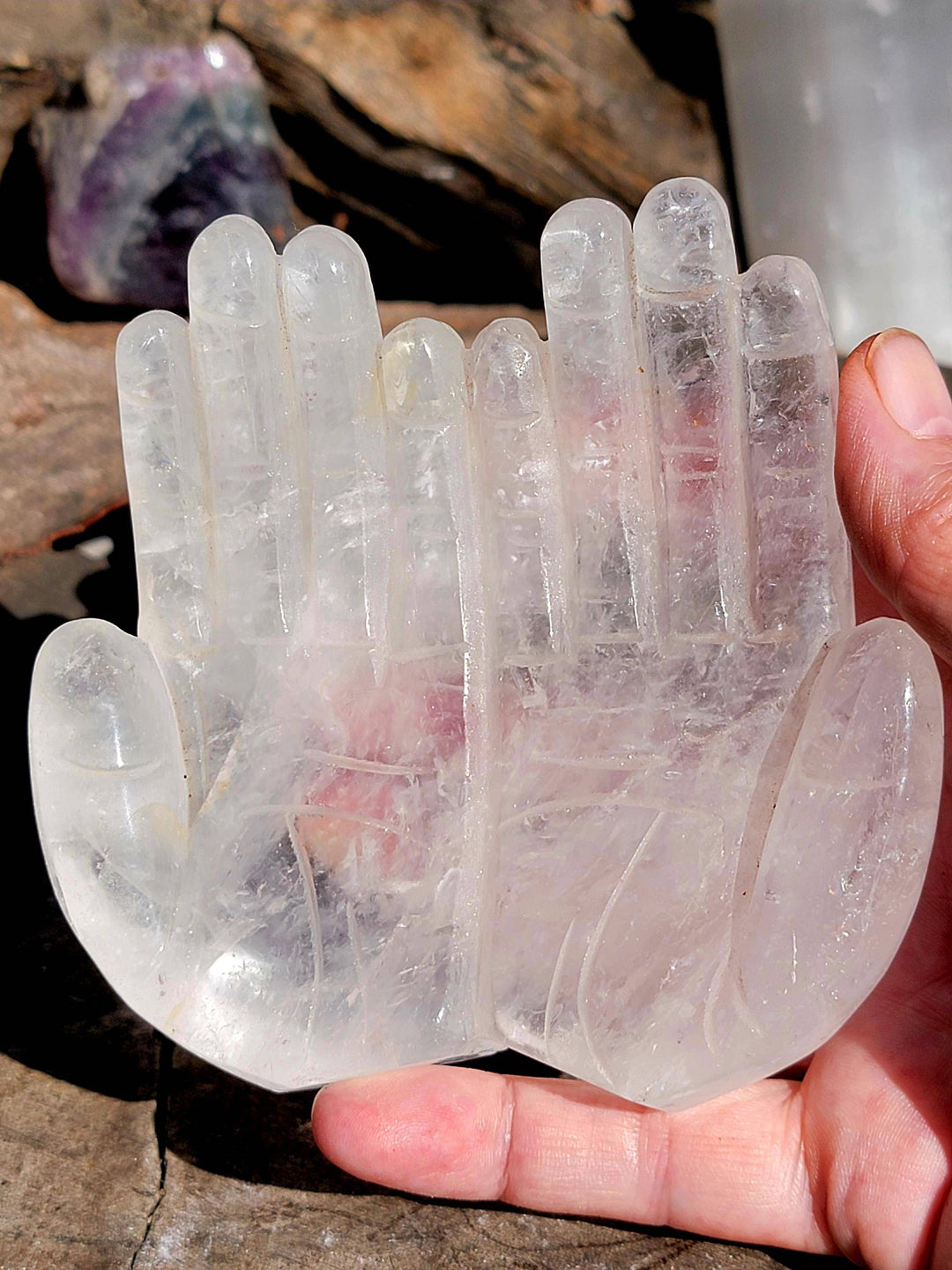 Quartz Crystal Hands Carving, aka The Master Healer - SOUTHBAYSALTS 