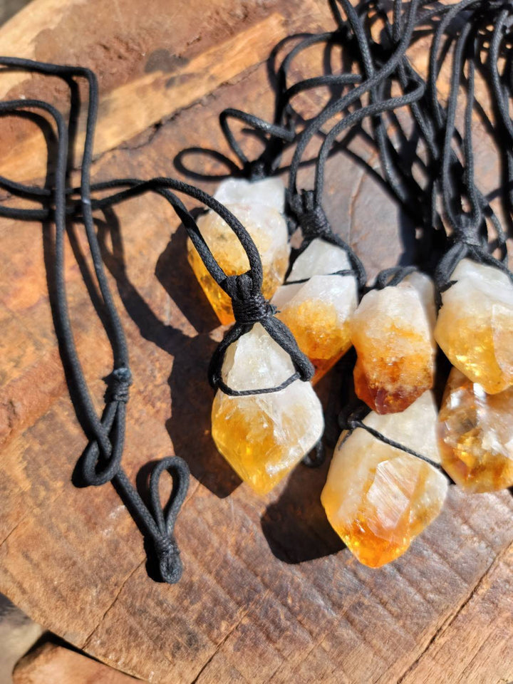 Citrine Necklace, Golden Glow: Your Citrine Success Charm - SOUTHBAYSALTS 