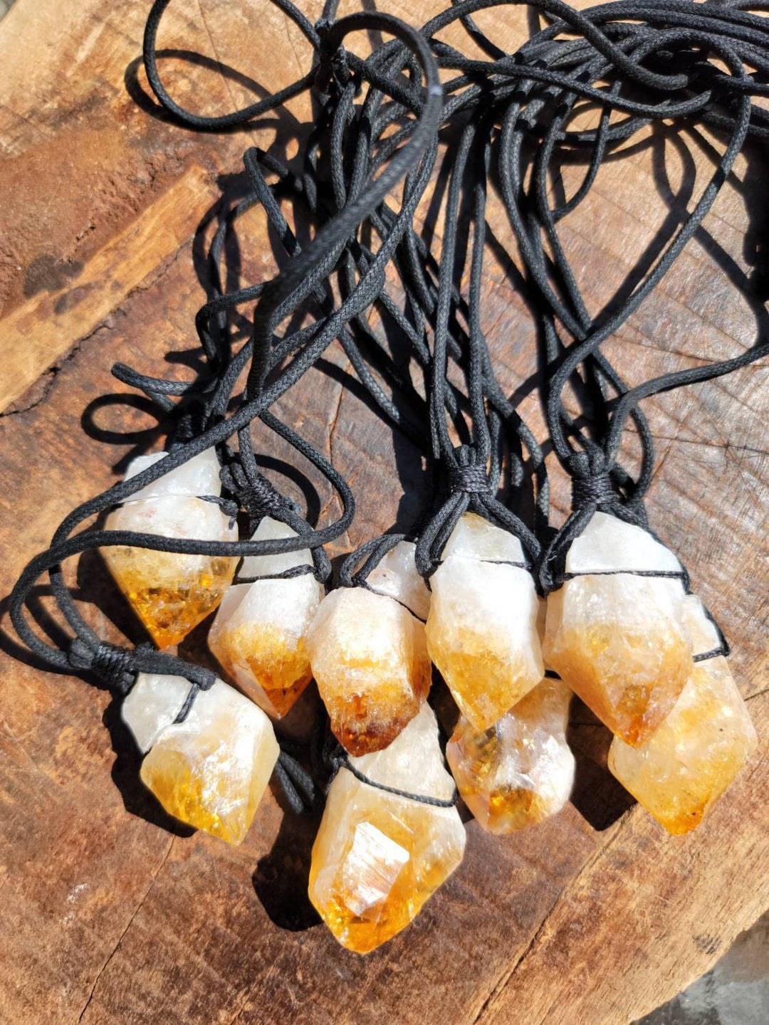 Citrine Necklace, Golden Glow: Your Citrine Success Charm - SOUTHBAYSALTS 