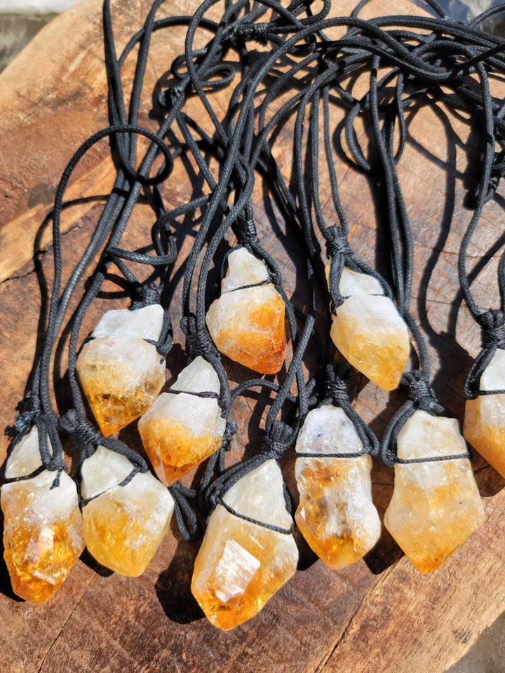 Citrine Necklace, Golden Glow: Your Citrine Success Charm - SOUTHBAYSALTS 