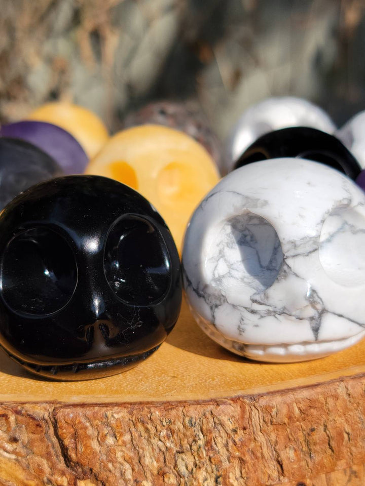 Crystal Jack Skulls, Skull Squad: Bring Joy and Clarity with Adorable Carved Personalities - SOUTHBAYSALTS 