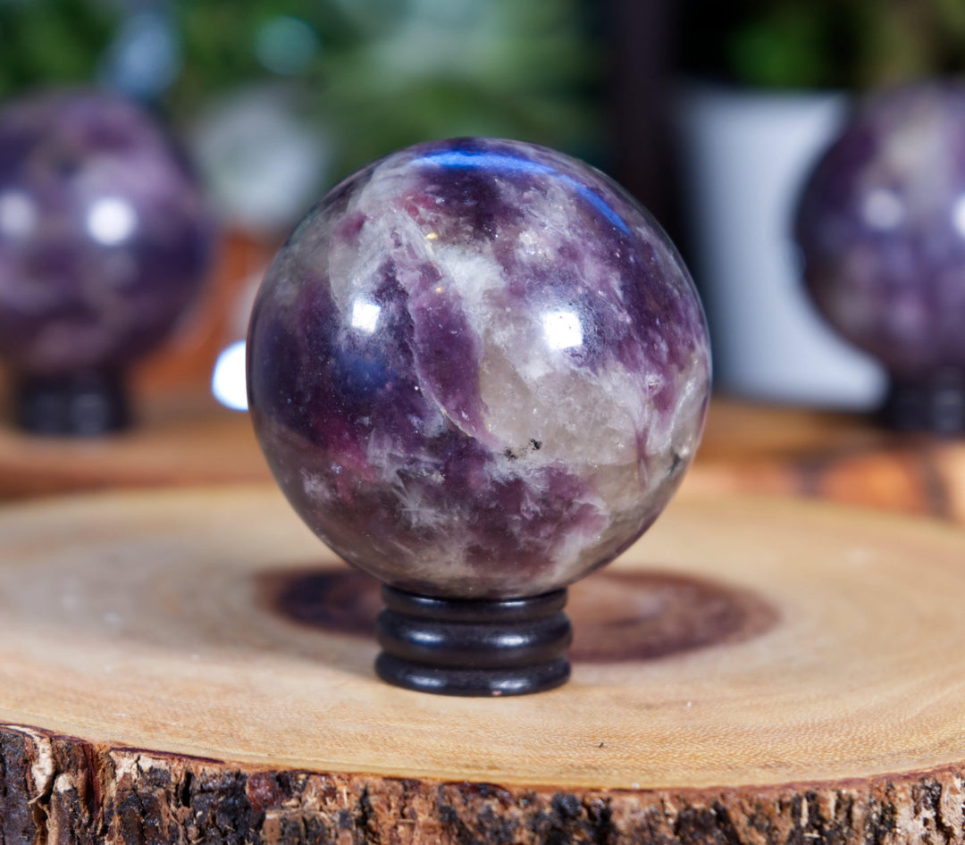 Lepidolite Spheres, Calm in the Chaos: Lepidolite's Guide to Graceful Transitions - SOUTHBAYSALTS 