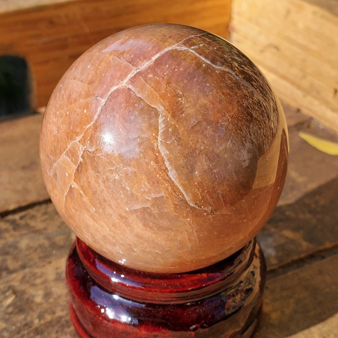 Peach Moonstone Sphere, Peach Moonstone Sphere: Nature’s Chill Pill for Your Emotions - SOUTHBAYSALTS 