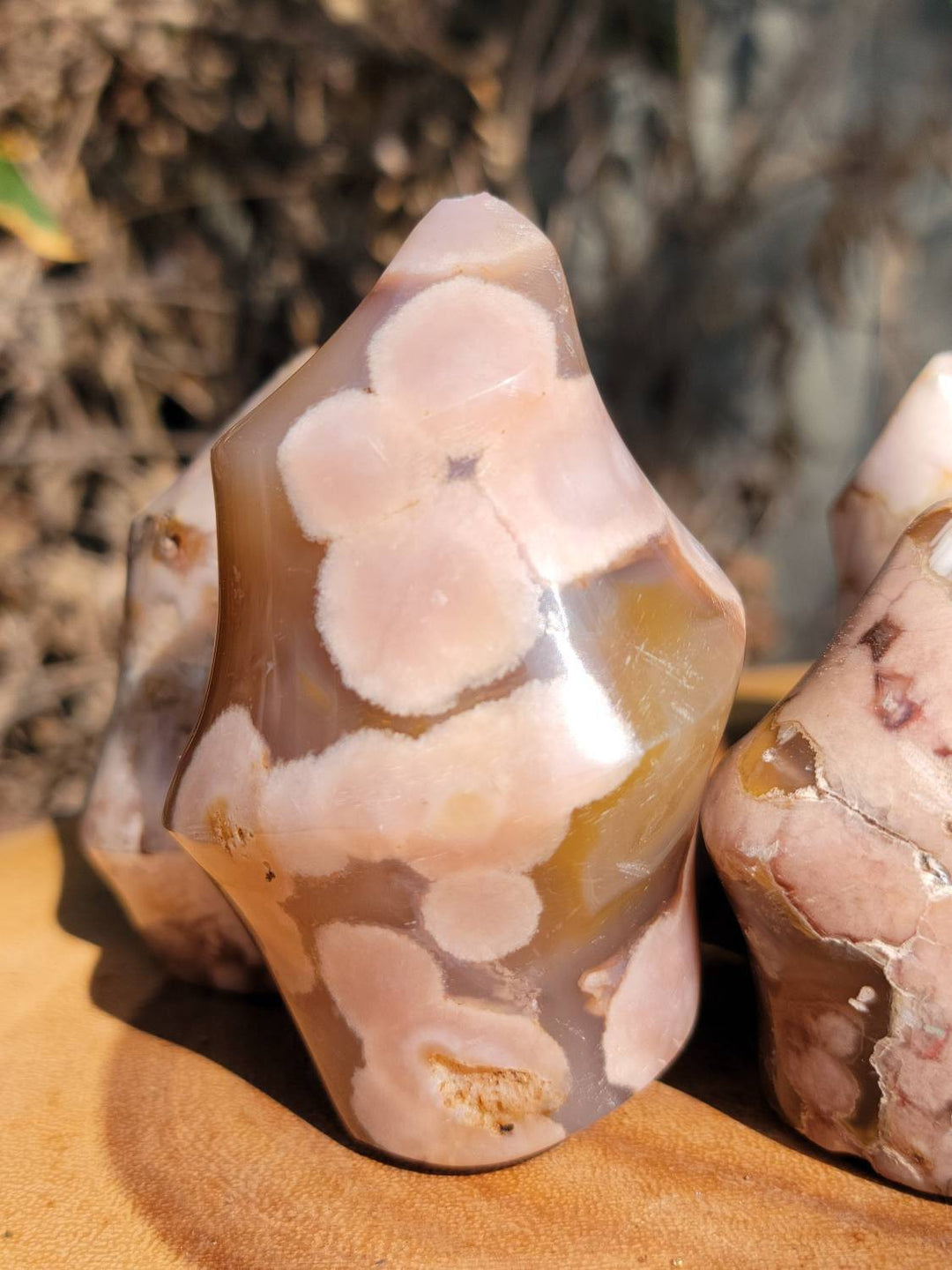 Flower Agate Flame, Entrepreneurs Stone Flame Carving, Flower Agate Flames for Creative Energy - SOUTHBAYSALTS 