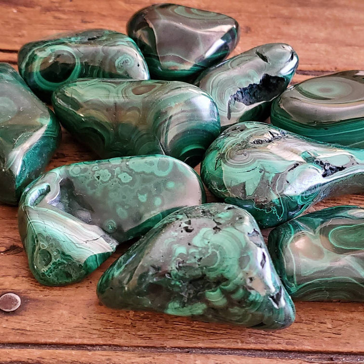 Malachite Pocket Stones, Malachite the Protection Stone, Beautiful Quality Polished Malachite - SOUTHBAYSALTS 