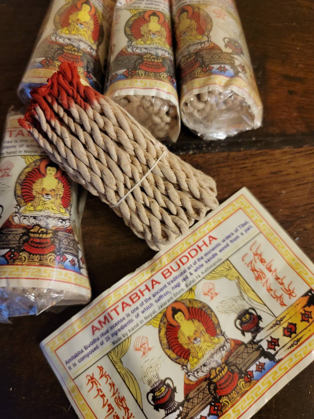 Incense Ropes, Amitabha Buddah Rope Incense, Hand rolled Rope Incense made in Nepal - SOUTHBAYSALTS 