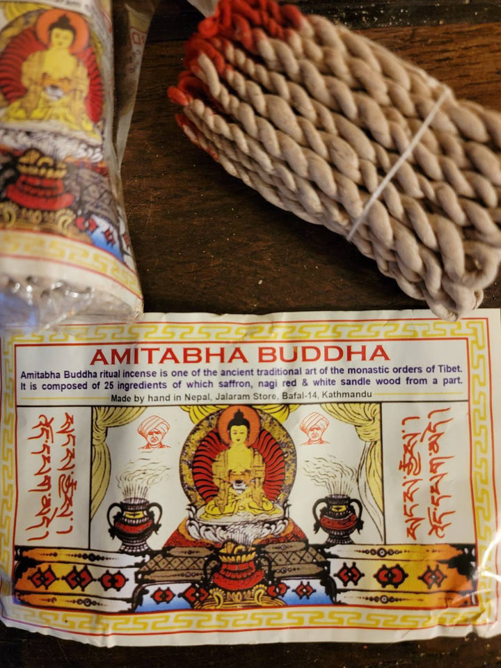 Incense Ropes, Amitabha Buddah Rope Incense, Hand rolled Rope Incense made in Nepal - SOUTHBAYSALTS 