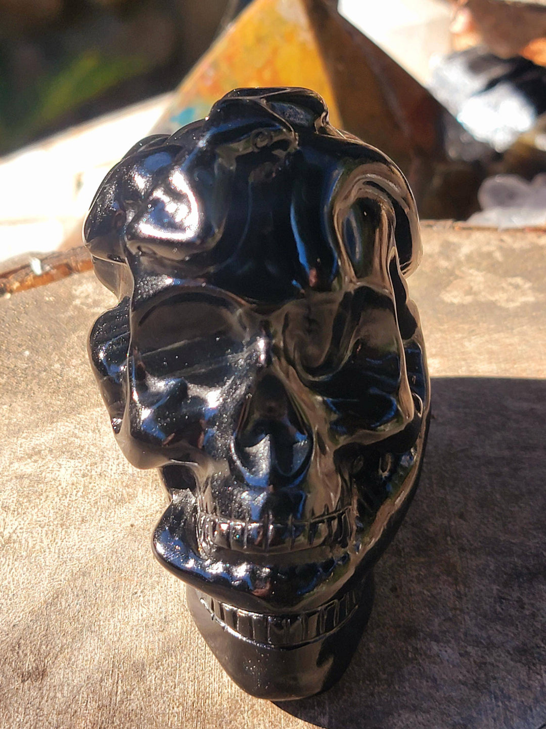 Obsidian Skull, Skull & Serpent: The Dance of Transformation - SOUTHBAYSALTS 