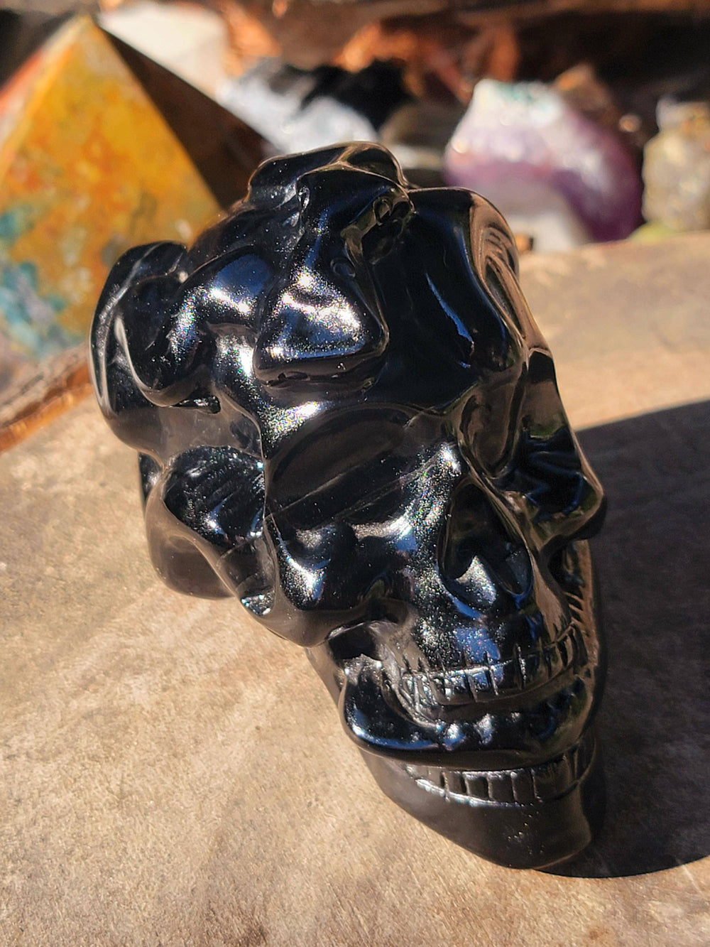 Obsidian Skull, Skull & Serpent: The Dance of Transformation - SOUTHBAYSALTS 