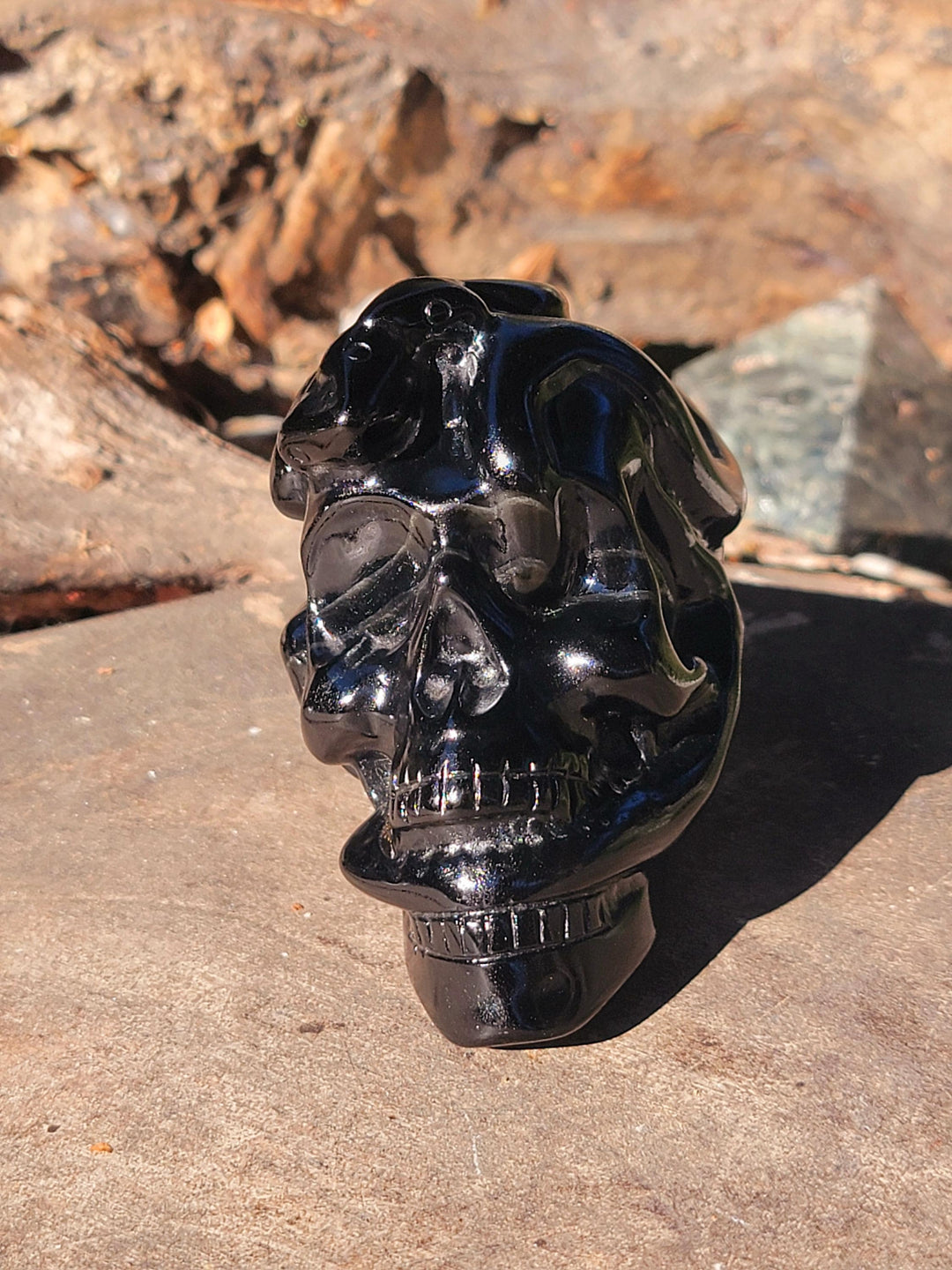 Obsidian Skull, Skull & Serpent: The Dance of Transformation - SOUTHBAYSALTS 