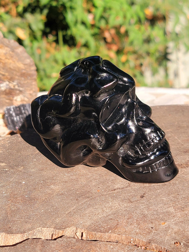 Obsidian Skull, Skull & Serpent: The Dance of Transformation - SOUTHBAYSALTS 