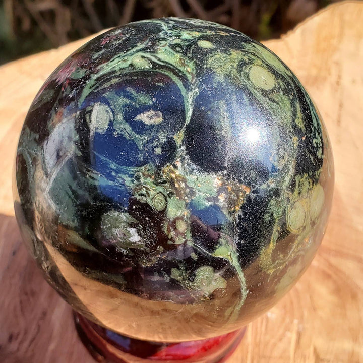 Polished Kambaba Jasper Sphere, The Life Coach Stone, Kambaba Jasper Orb - SOUTHBAYSALTS 