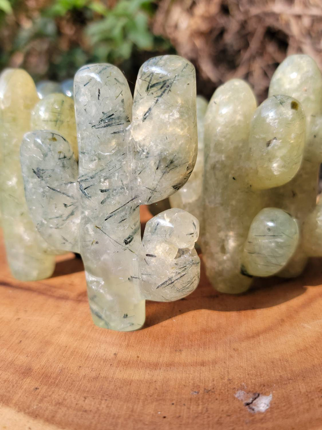 Prehnite Cactus with Epidote, Polished Prehnite, The Healers Healing Stone - SOUTHBAYSALTS 