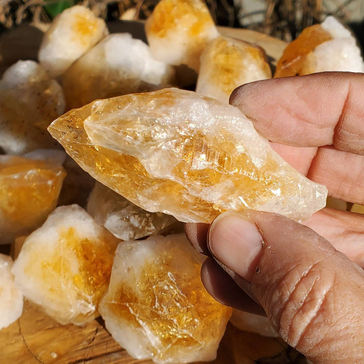 Raw Citrine Points,  Different Shapes of Citrine Points, Citrine the Merchants Stone - SOUTHBAYSALTS 