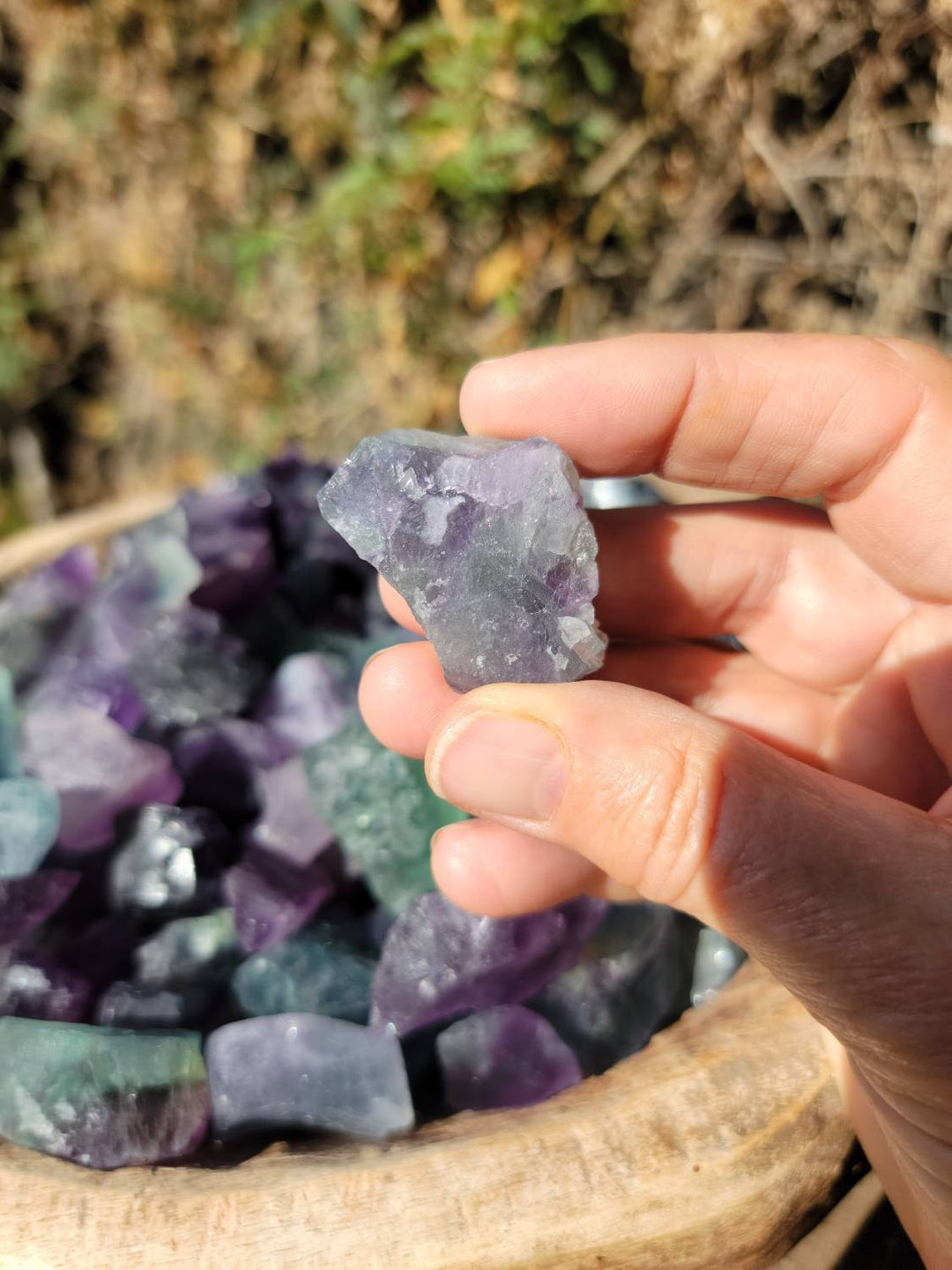 Raw Fluorite Pieces, Pocket-size Raw Fluorite,  Focus and Clarity Carry Arounds - SOUTHBAYSALTS 