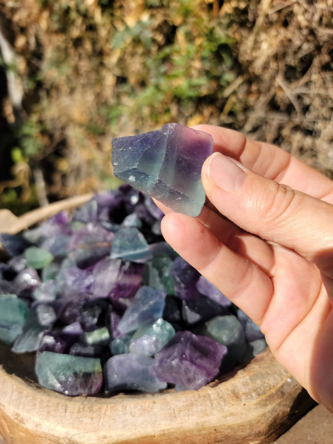 Raw Fluorite Pieces, Pocket-size Raw Fluorite,  Focus and Clarity Carry Arounds - SOUTHBAYSALTS 