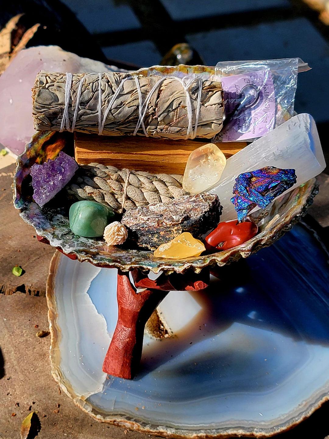 Energy Cleansing Kit, Sacred Space Starter Pack: Smudge, Purify, and Energize - SOUTHBAYSALTS 