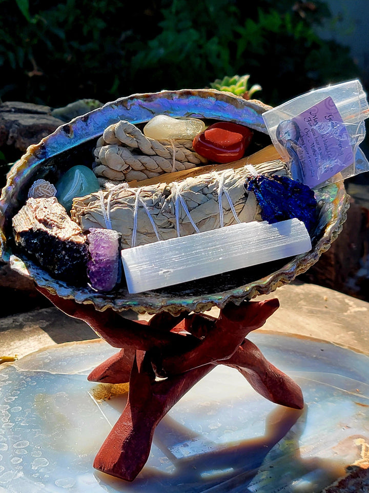 Energy Cleansing Kit, Sacred Space Starter Pack: Smudge, Purify, and Energize - SOUTHBAYSALTS 