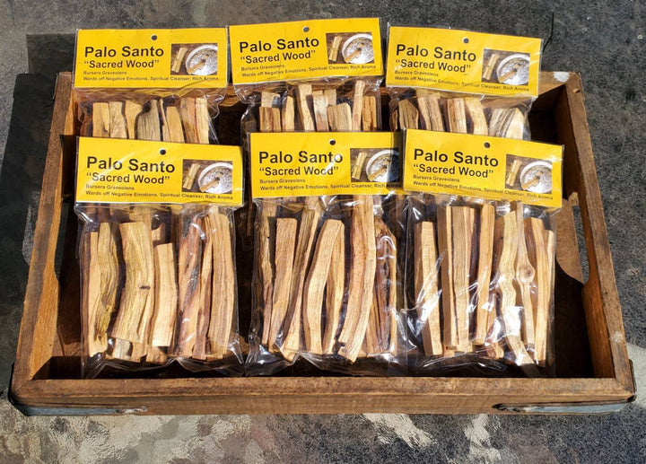 Palo Santo Wood Sticks,  6 thick Sticks per Pack, Sacred Wood, Energy Cleansing Calming Palo Santo Wood. - SOUTHBAYSALTS 