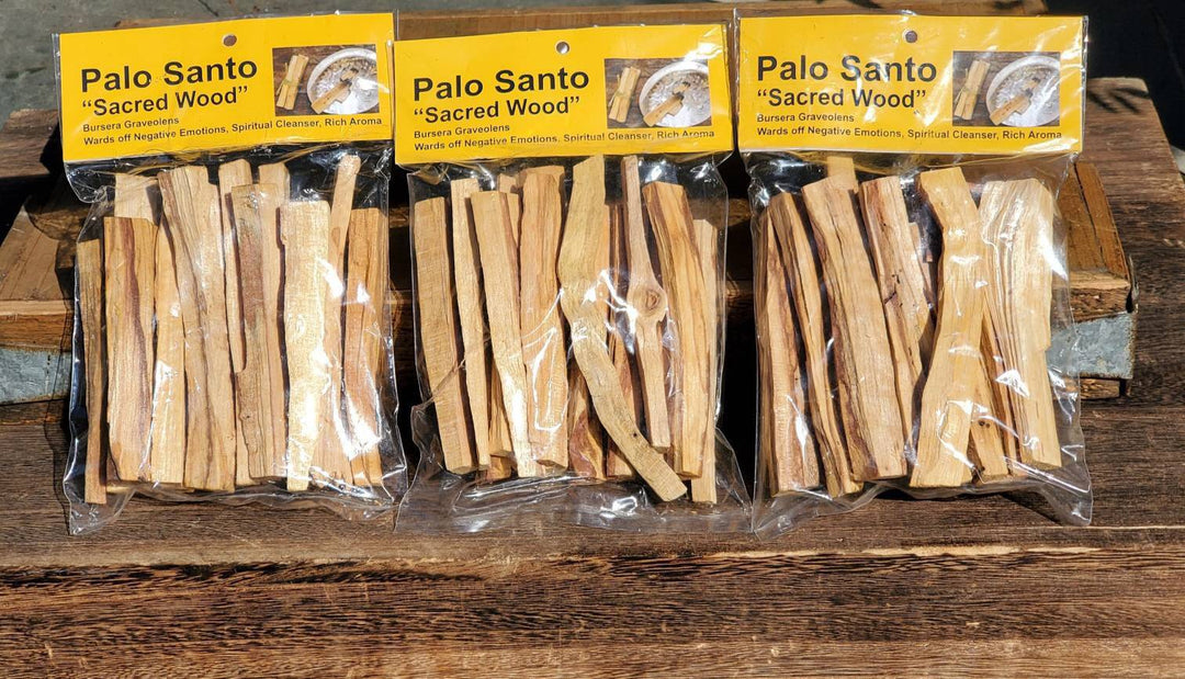 Palo Santo Wood Sticks,  6 thick Sticks per Pack, Sacred Wood, Energy Cleansing Calming Palo Santo Wood. - SOUTHBAYSALTS 