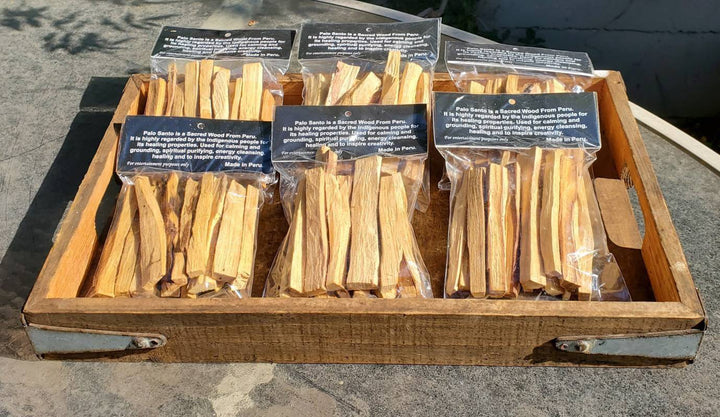 Palo Santo Wood Sticks,  6 thick Sticks per Pack, Sacred Wood, Energy Cleansing Calming Palo Santo Wood. - SOUTHBAYSALTS 