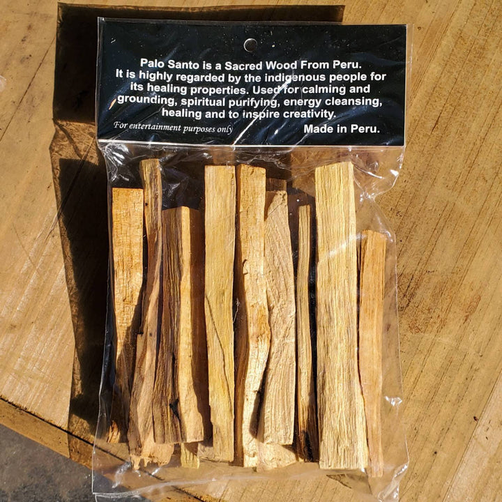 Palo Santo Wood Sticks,  6 thick Sticks per Pack, Sacred Wood, Energy Cleansing Calming Palo Santo Wood. - SOUTHBAYSALTS 