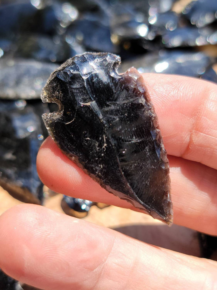 Mini Obsidian Arrowheads, Dragon Glass Spear Heads - SOUTHBAYSALTS 