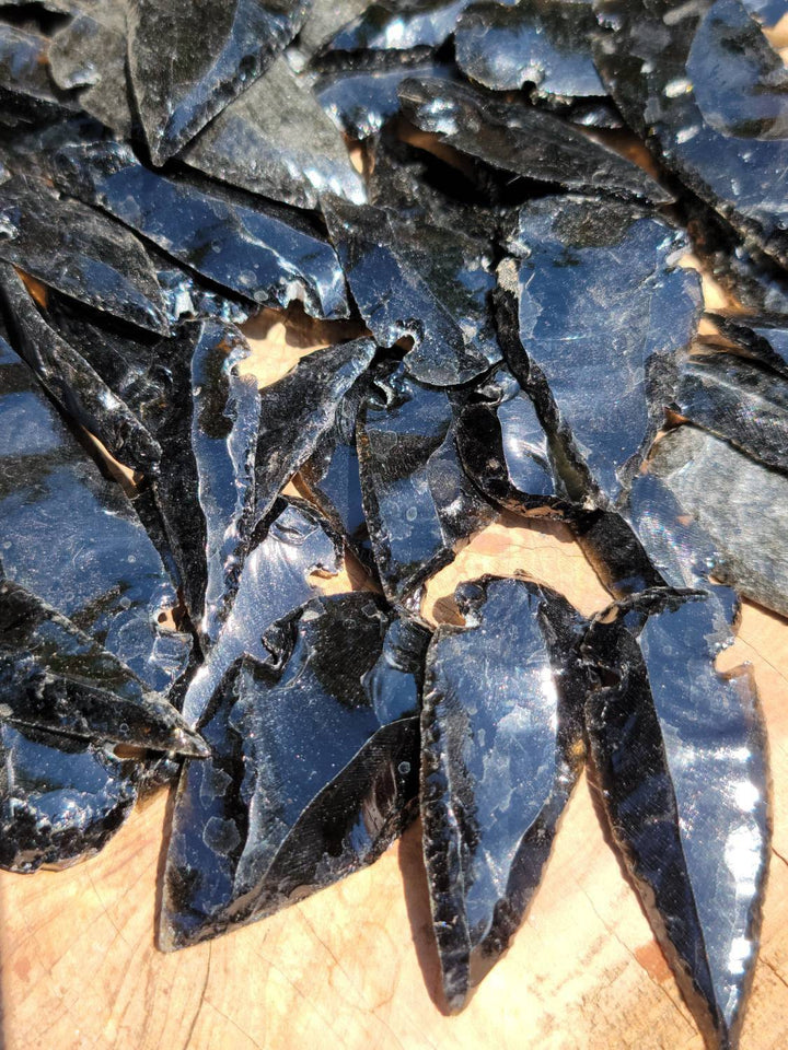 Mini Obsidian Arrowheads, Dragon Glass Spear Heads - SOUTHBAYSALTS 