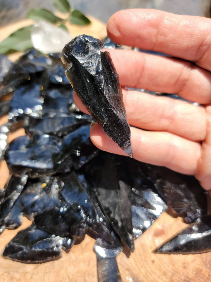 Mini Obsidian Arrowheads, Dragon Glass Spear Heads - SOUTHBAYSALTS 