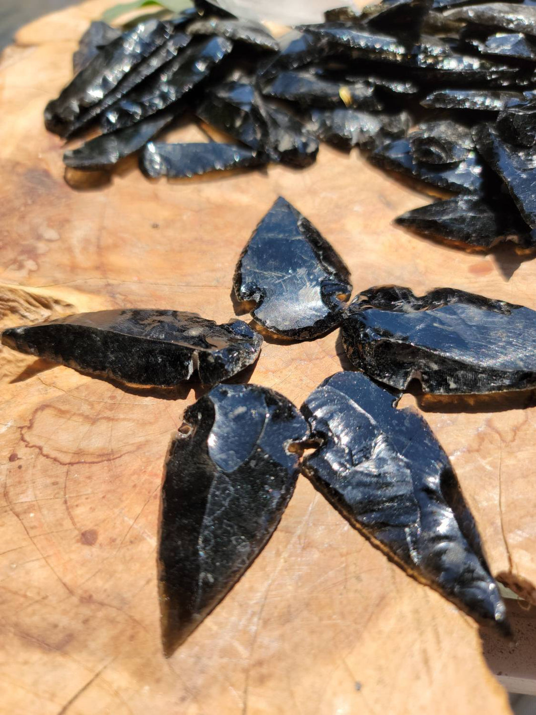 Mini Obsidian Arrowheads, Dragon Glass Spear Heads - SOUTHBAYSALTS 