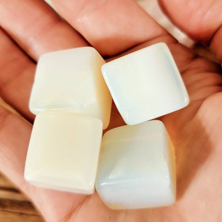 Opalite Cubes and Aura Rose Quartz Tumbles - SOUTHBAYSALTS 