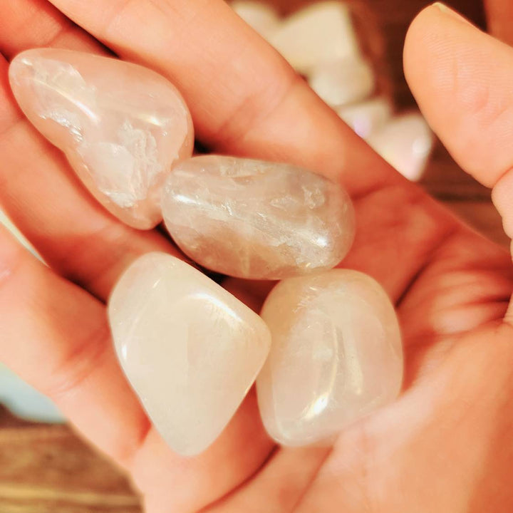 Opalite Cubes and Aura Rose Quartz Tumbles - SOUTHBAYSALTS 