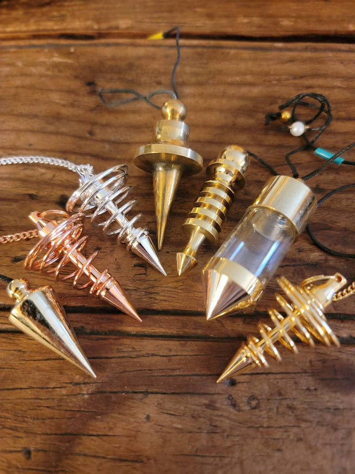 Metal Pendulums, Variety of Metal Pendulum, Metal Dousing Tools - SOUTHBAYSALTS 