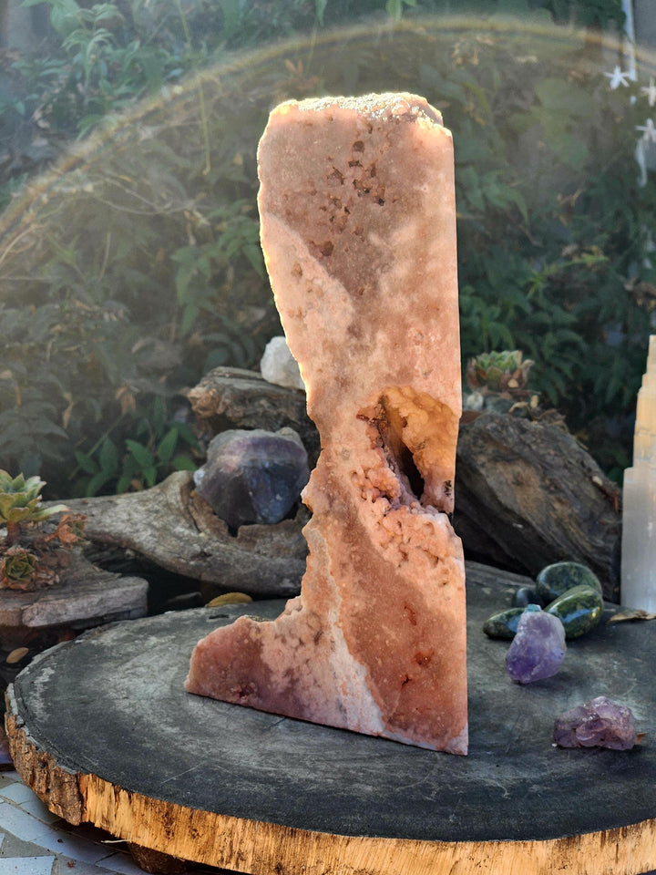 Pink Amethyst Free Form half Polished, The Emotional Protection Stone - SOUTHBAYSALTS 